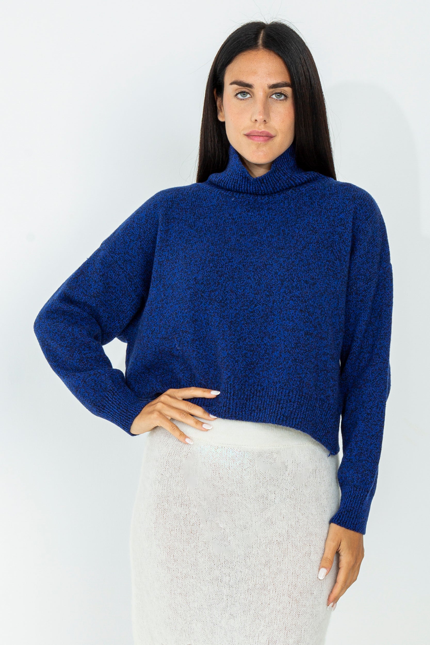 Crop turtleneck sweater