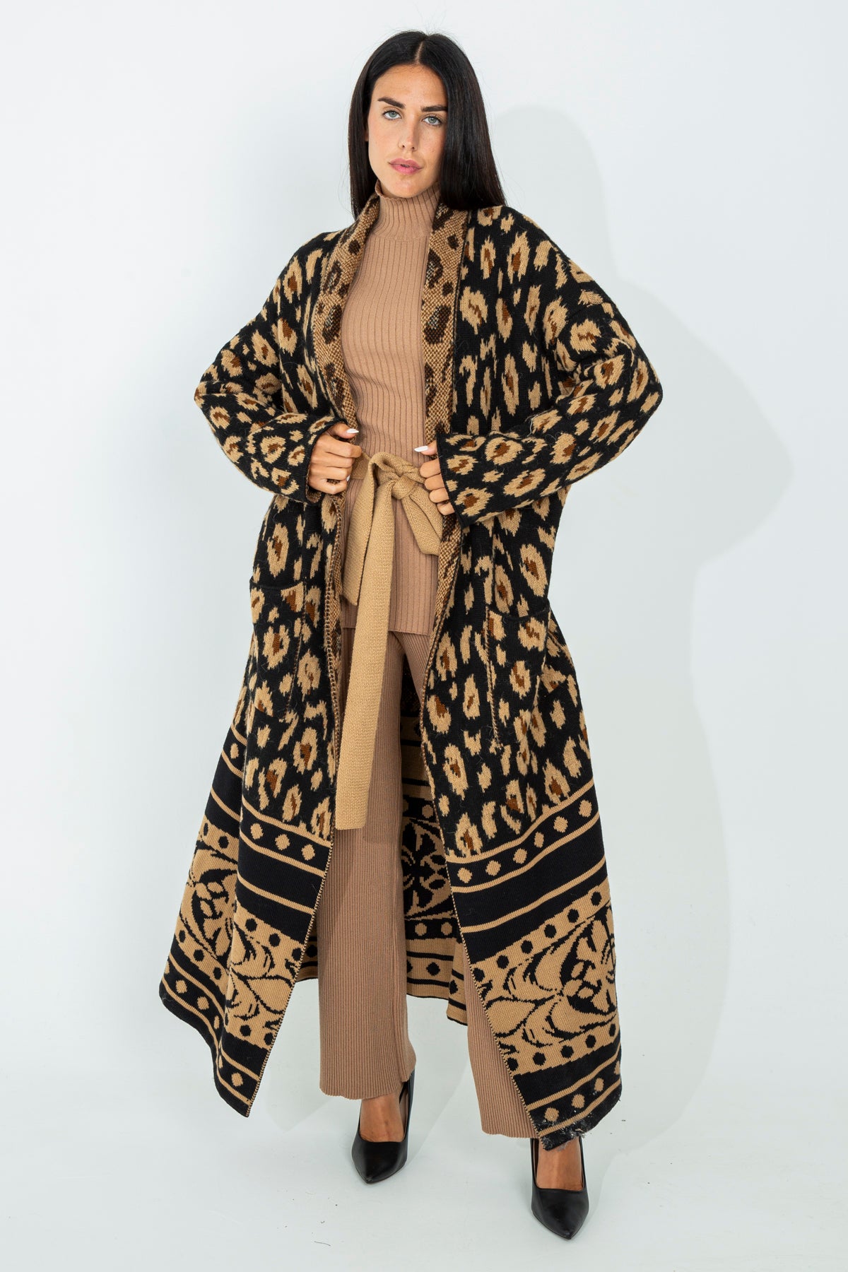 Cappotto lungo animalier