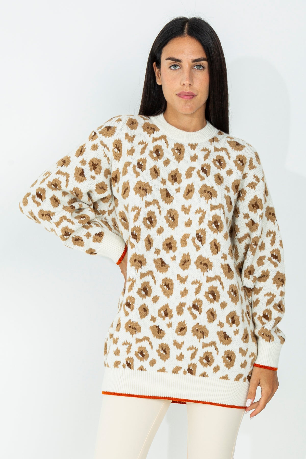 Maxi animalier sweater