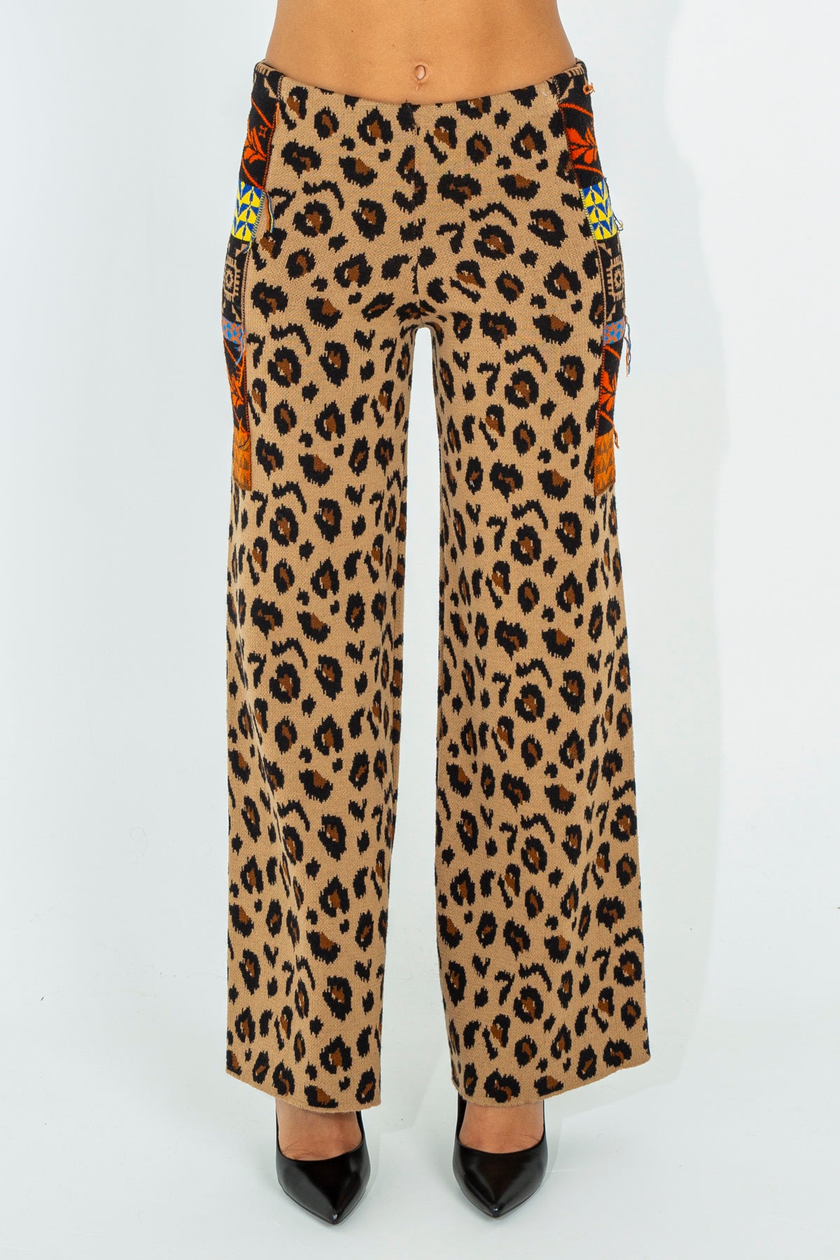 Animal print palazzo pants