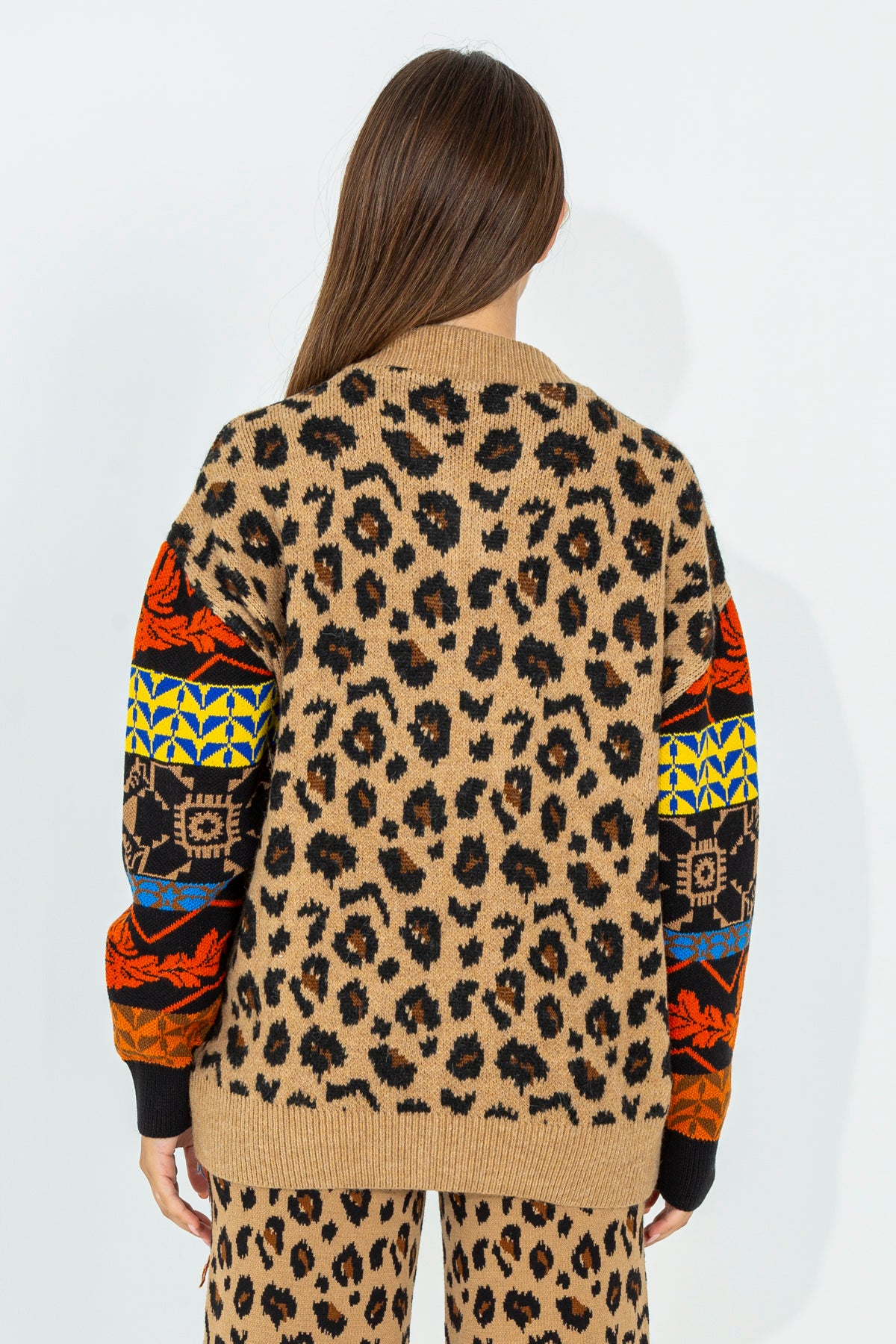 Animal print bomber jacket