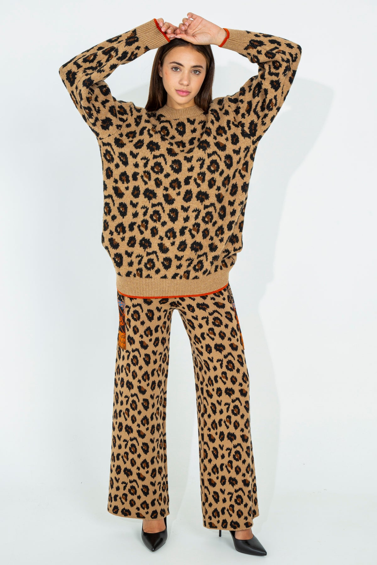 Pullover maxi animalier