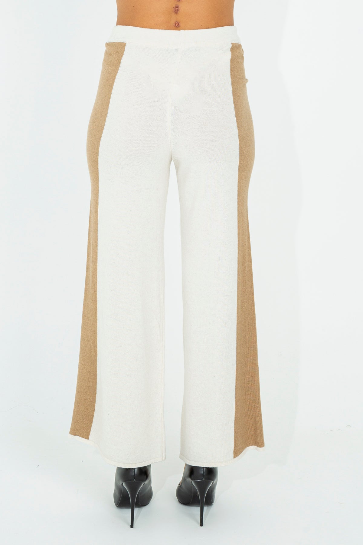 Wool blend palazzo trousers