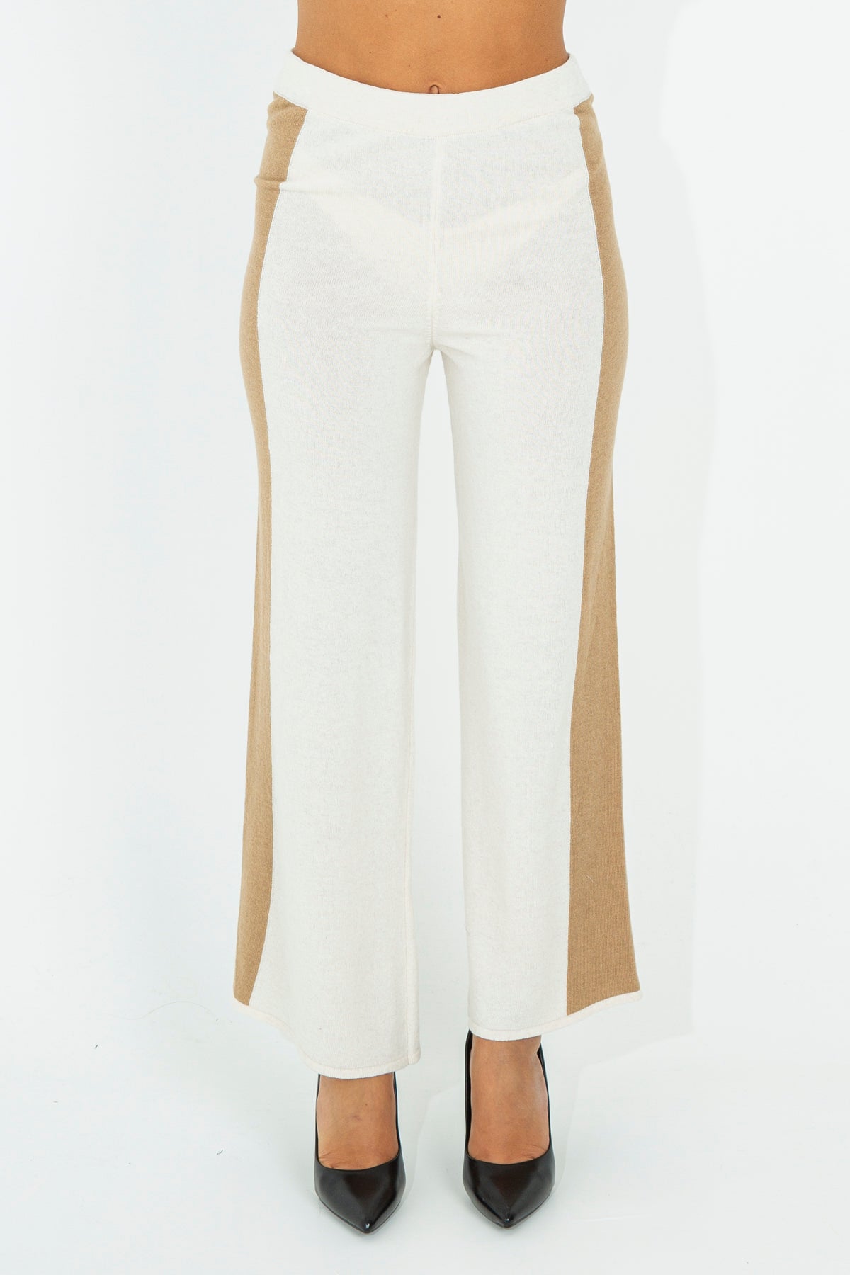 Wool blend palazzo trousers