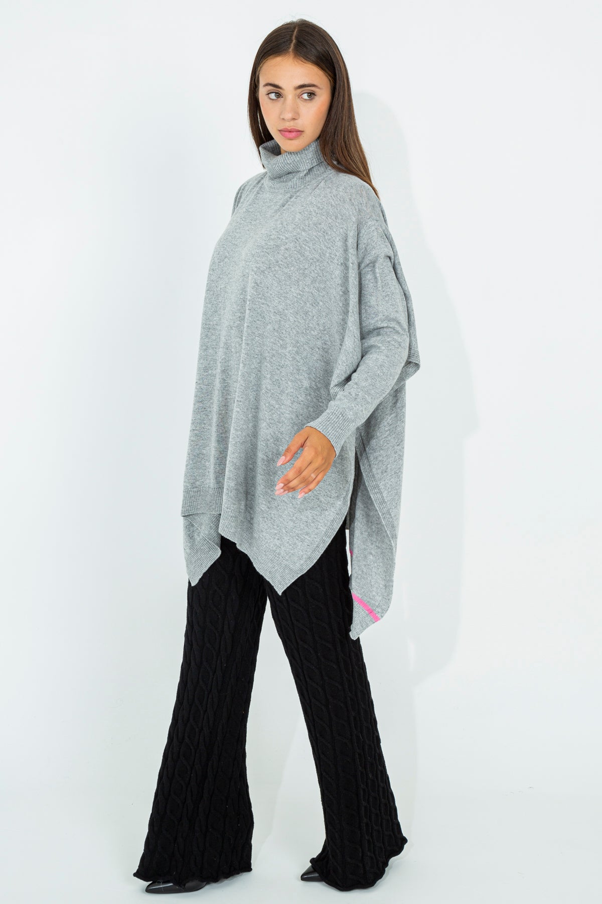 Maglia maxi in misto cashmere