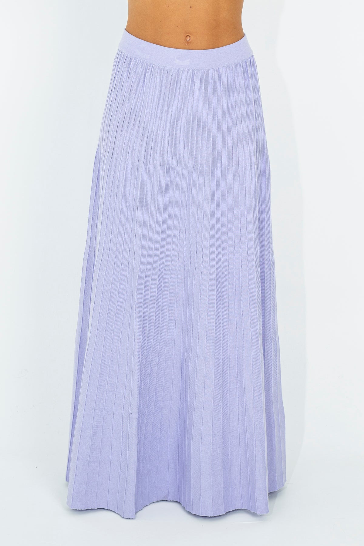 Ribbed midi skirt