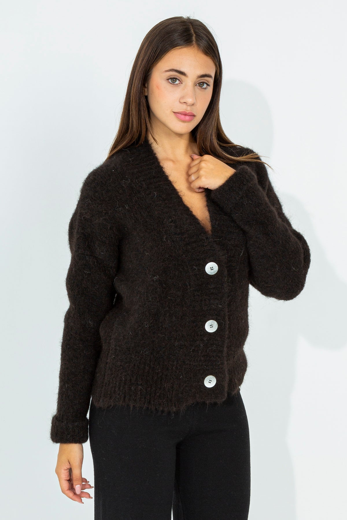 Soft Alpaca Cardigan