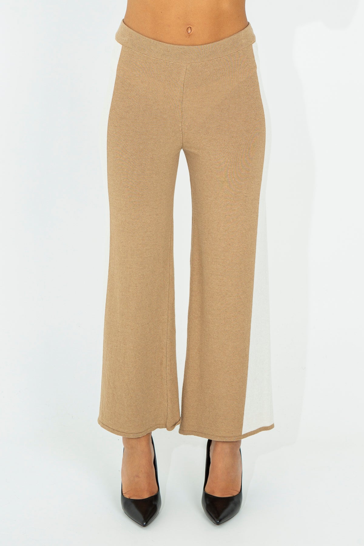 Wool blend palazzo trousers