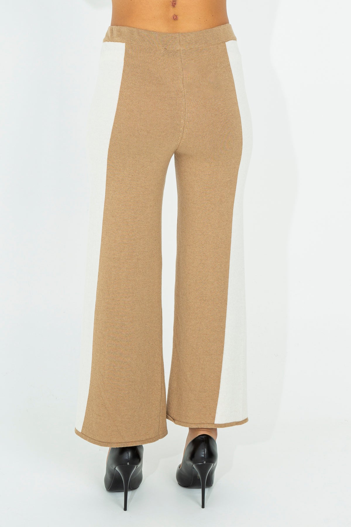 Wool blend palazzo trousers