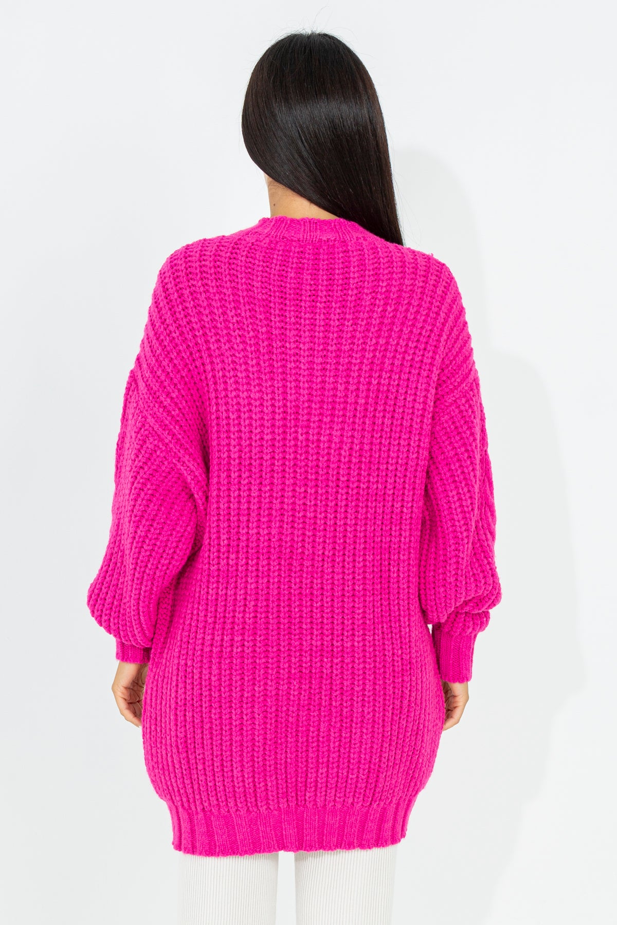 Long knitted sweater