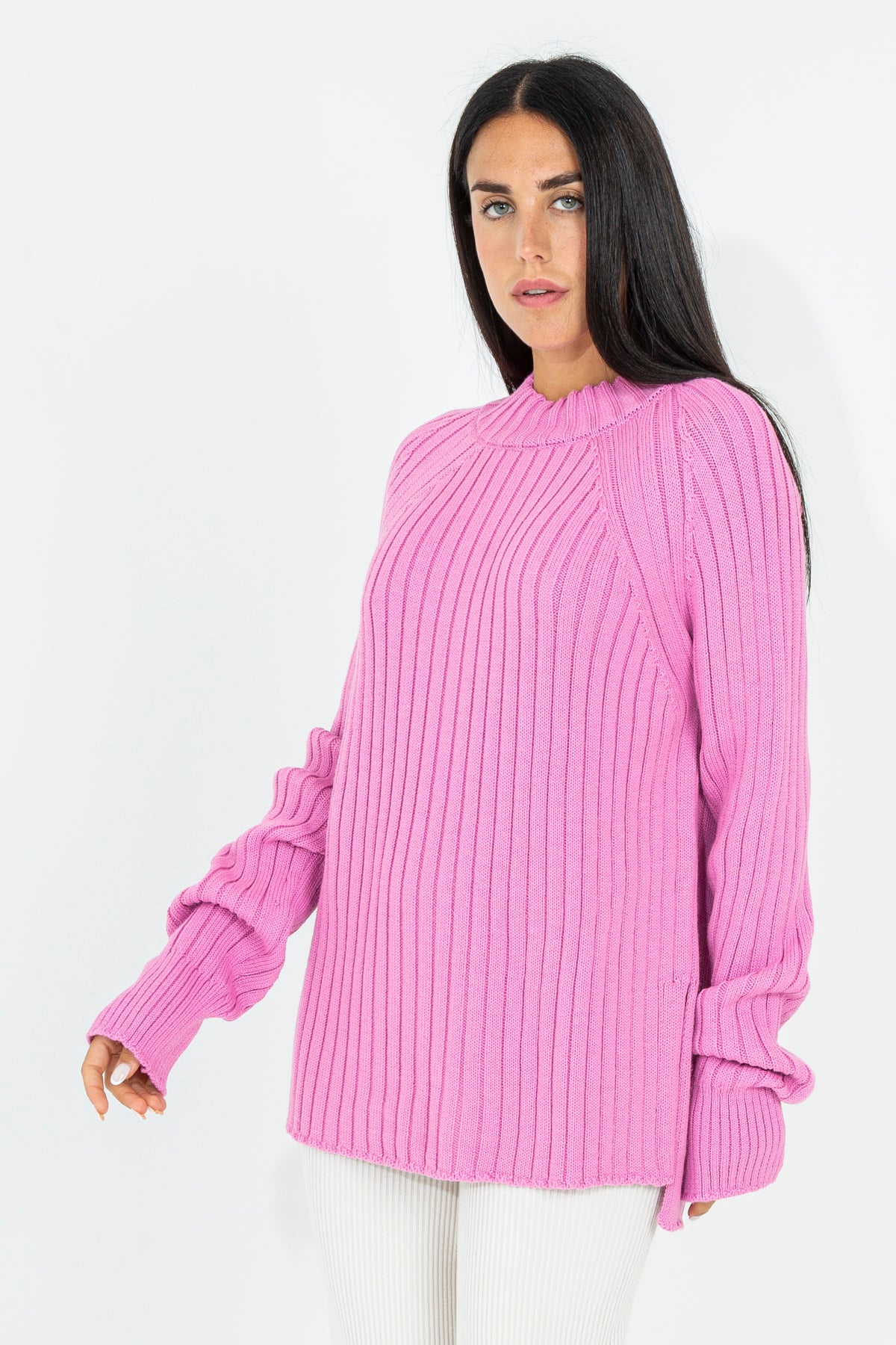 Wide ribbed sweater