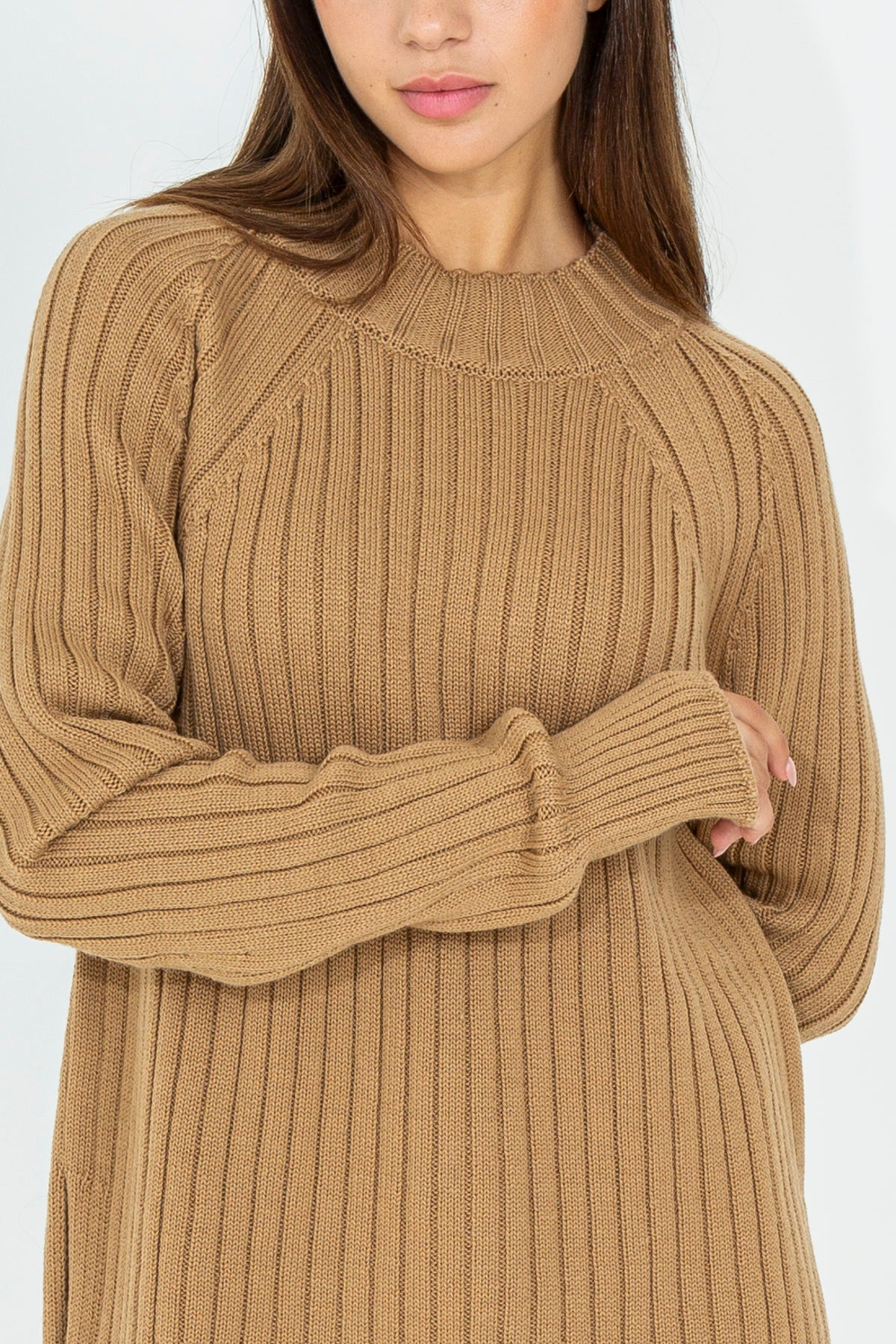 Wide ribbed sweater