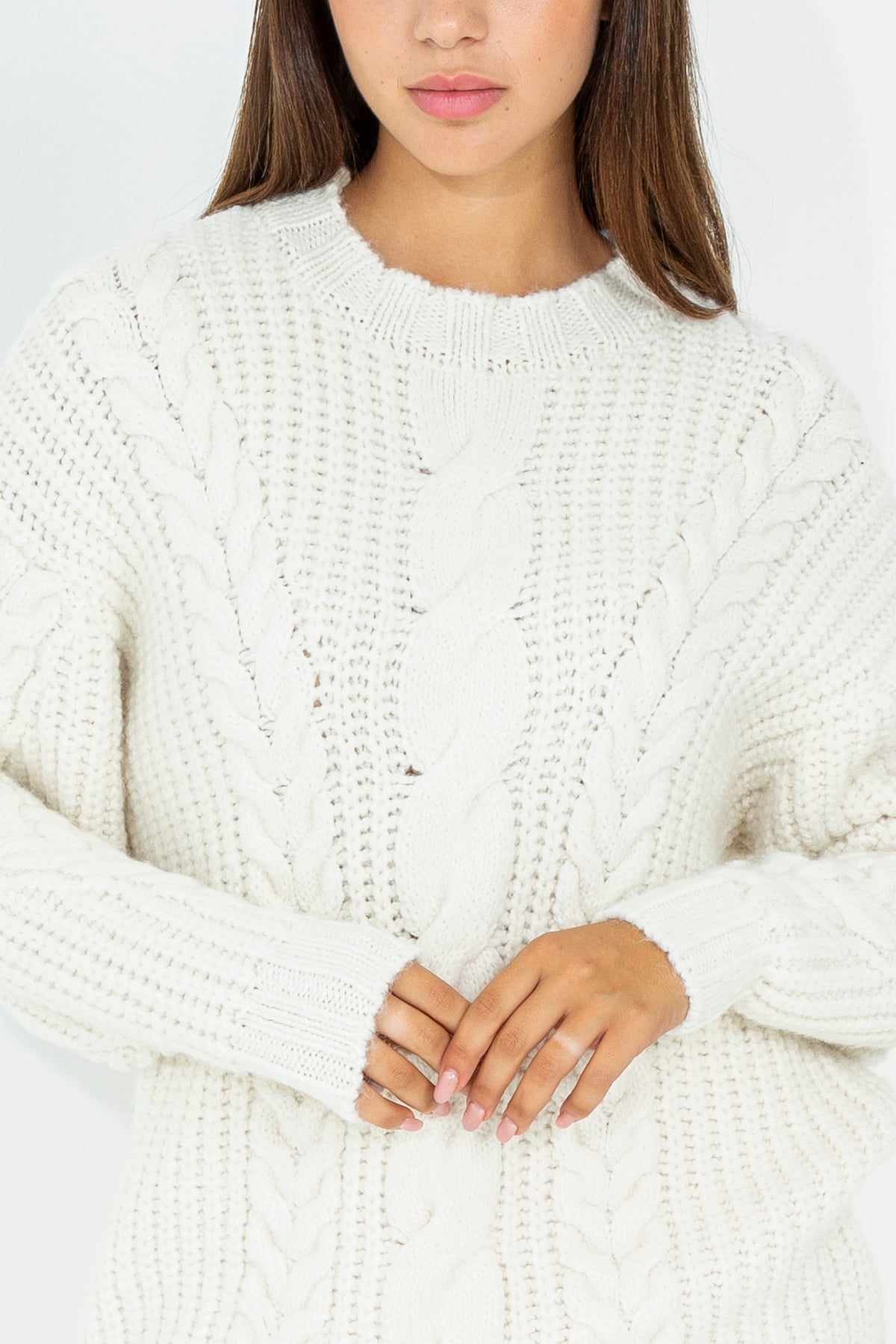 Long knitted sweater