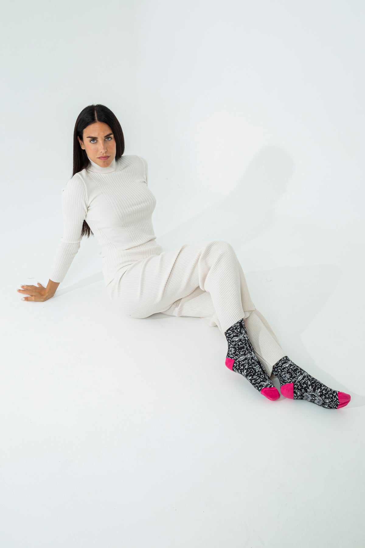 Jacquard pattern socks