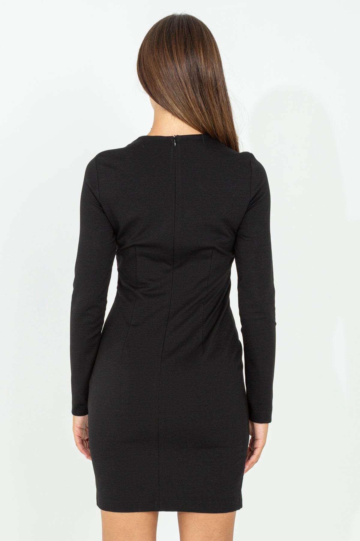 Milanese stitch sheath dress