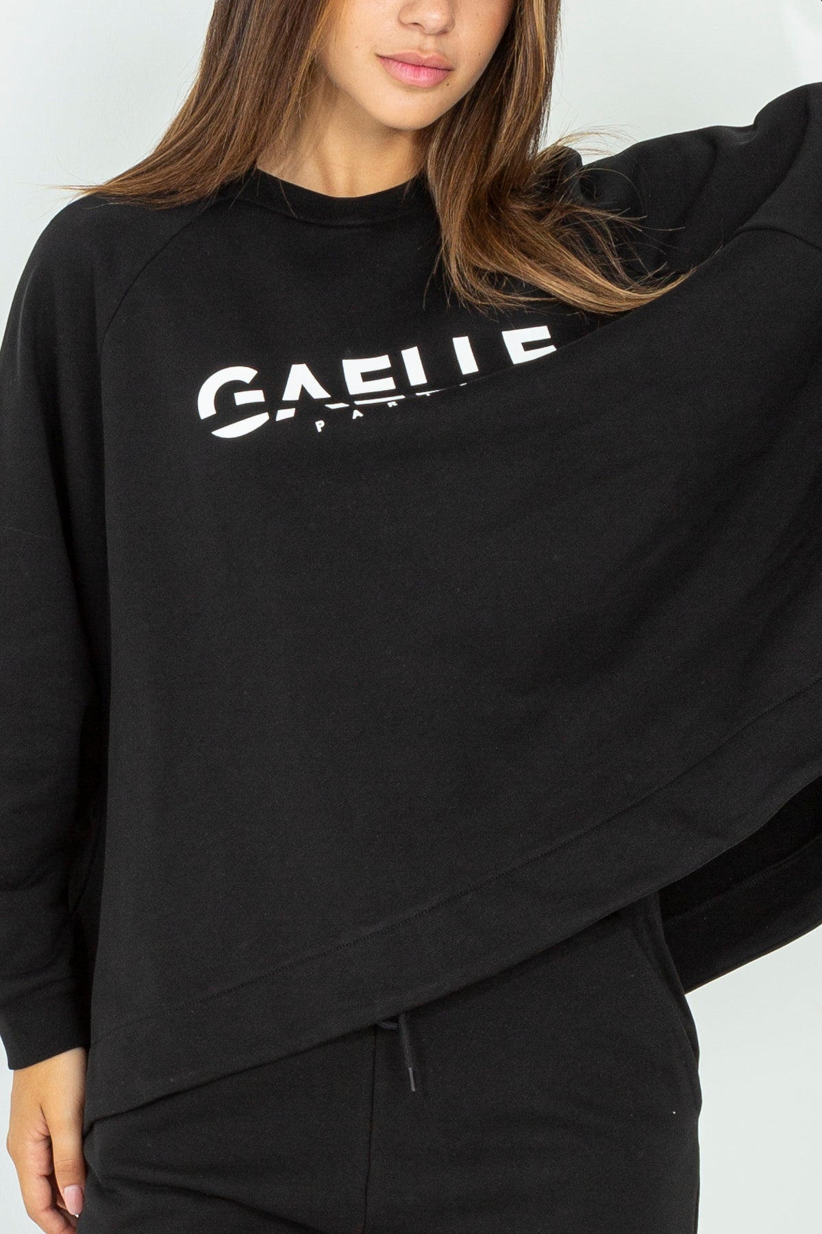 Oversized sweatshirt with printed logo