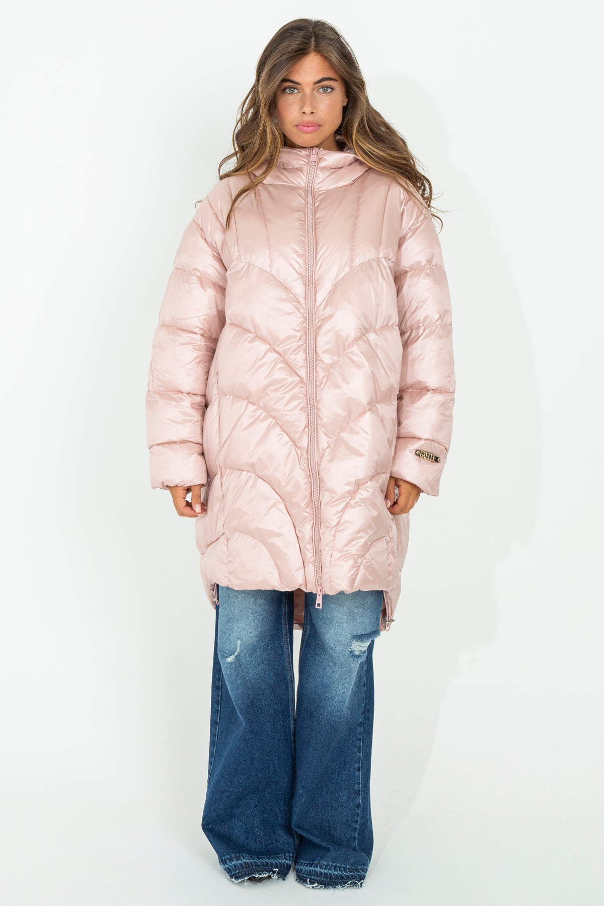 Long oversized down jacket