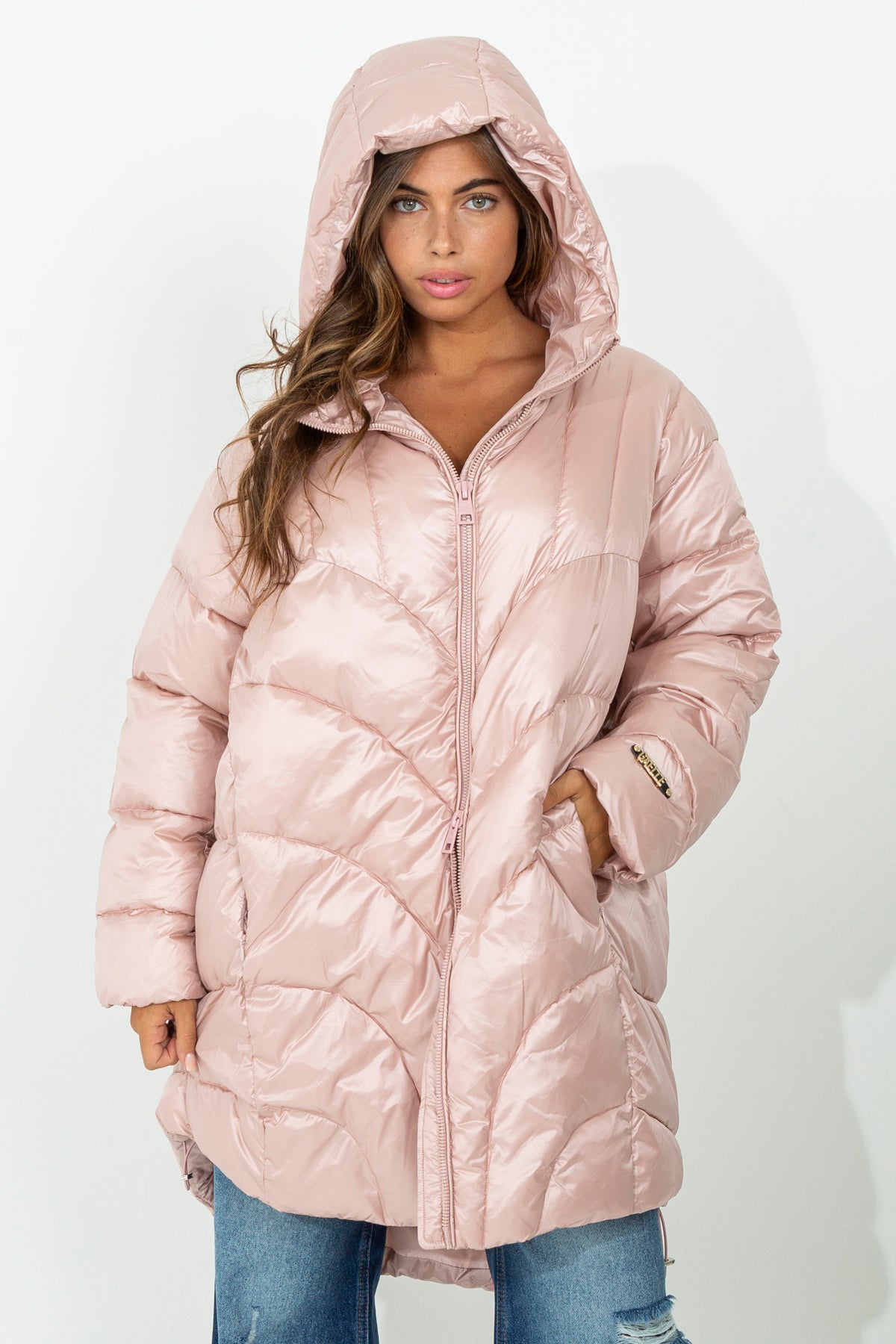 Long oversized down jacket