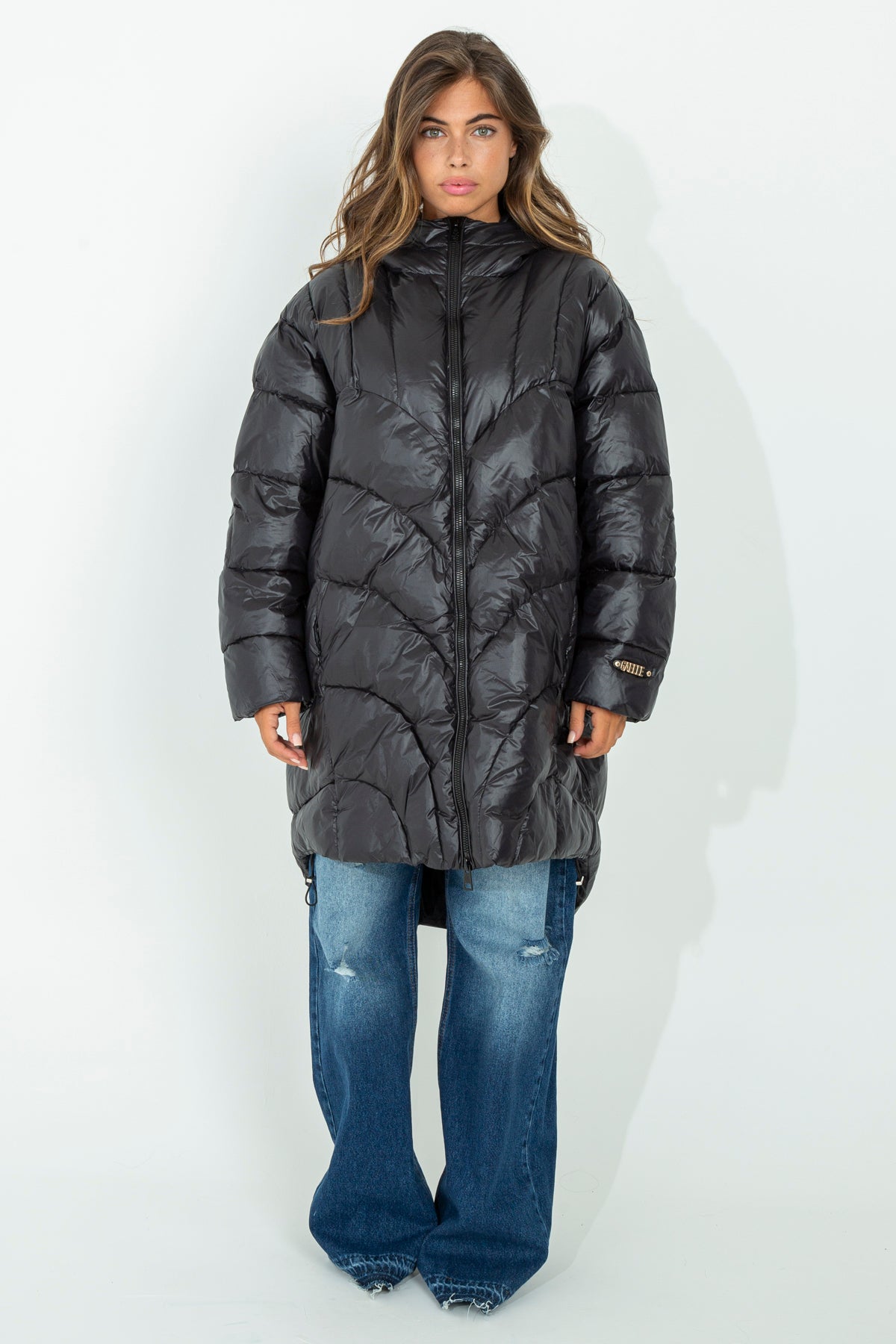 Long oversized down jacket