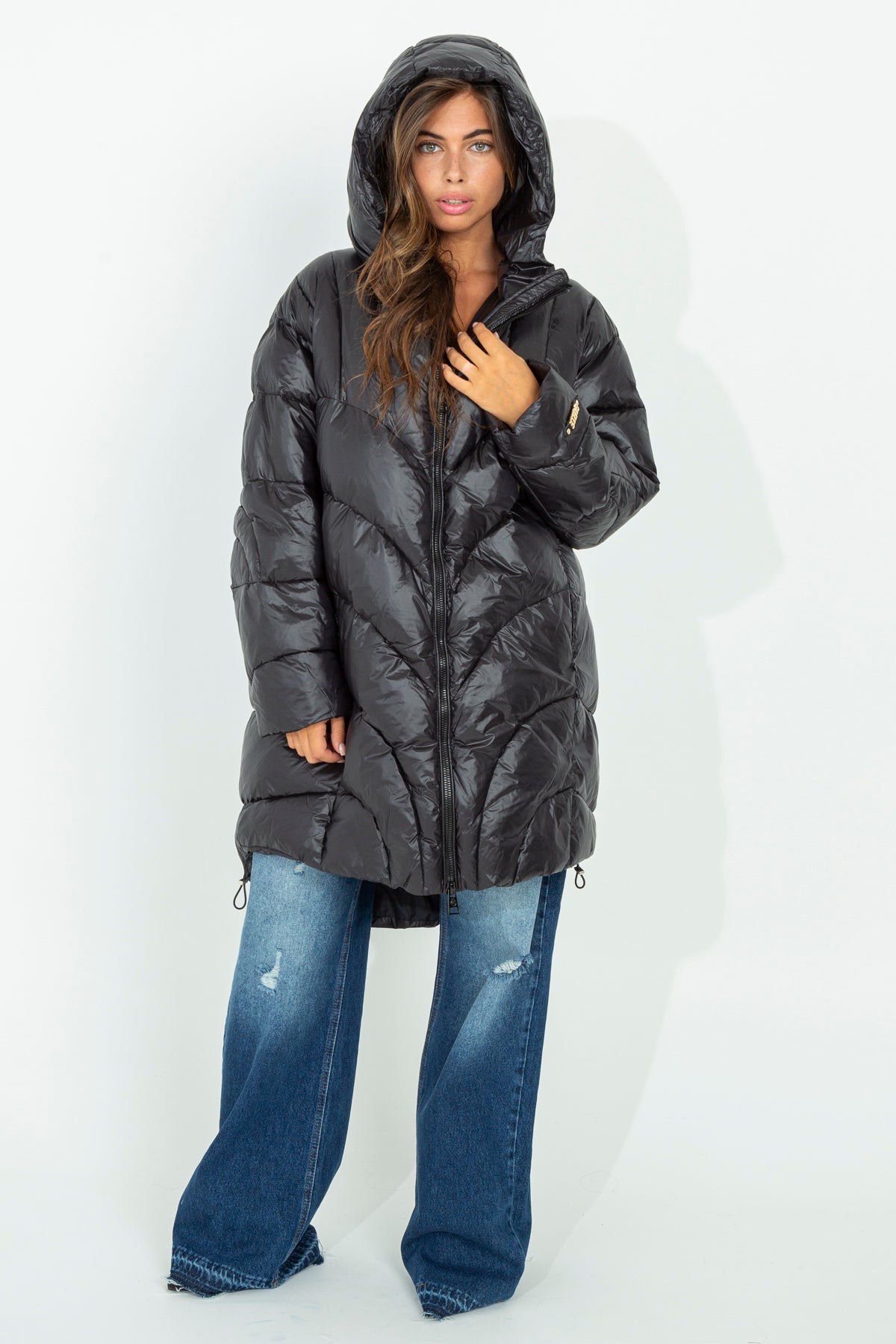 Long oversized down jacket