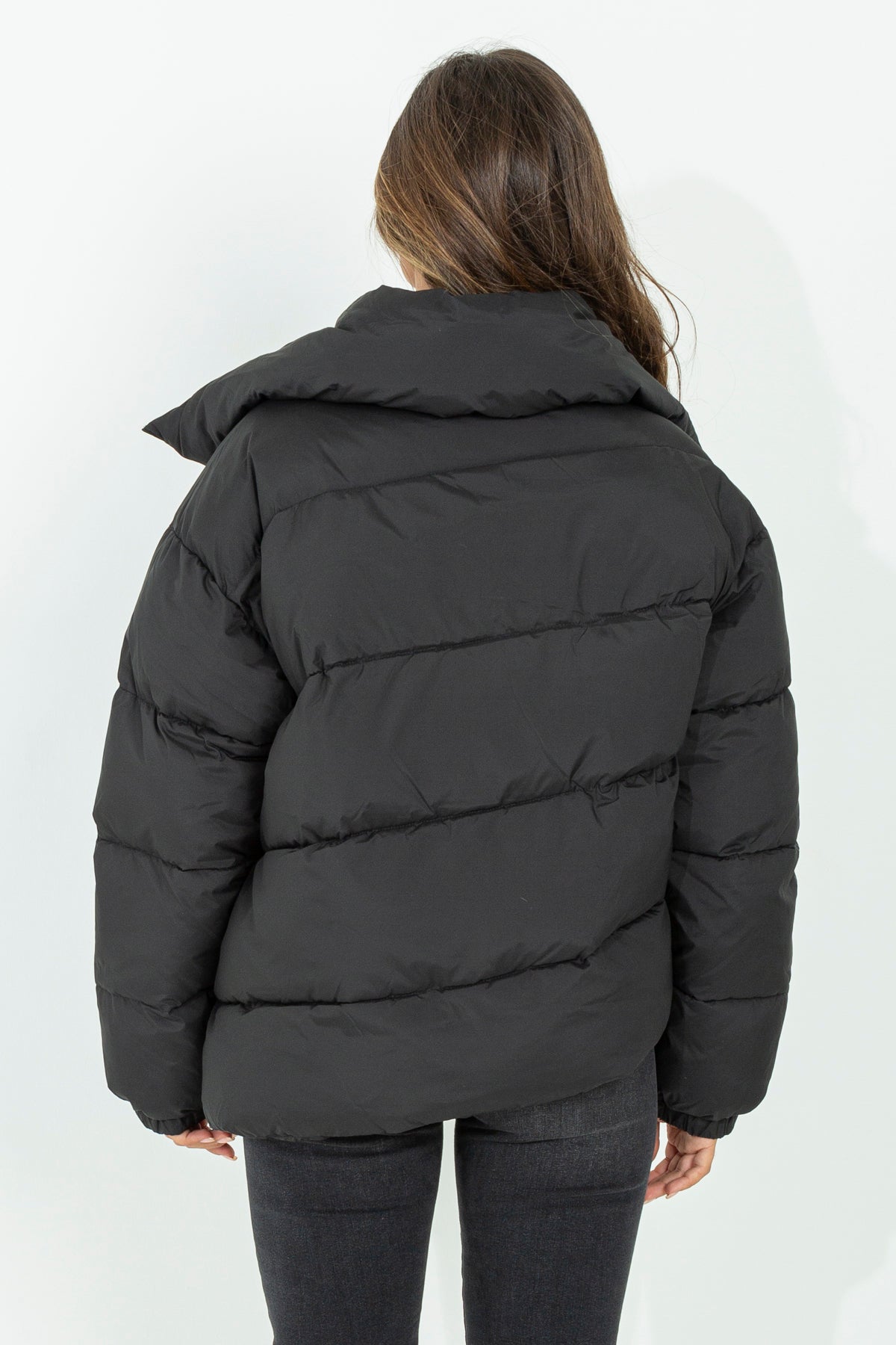 Asymmetrical down jacket