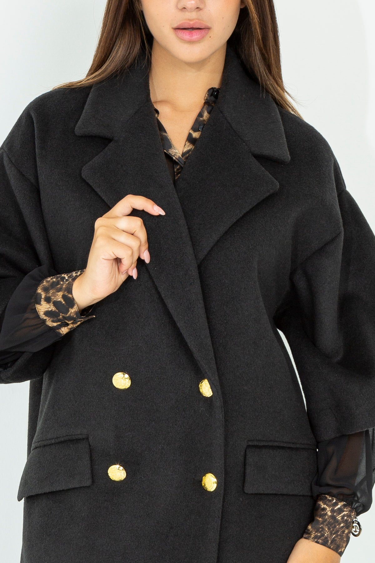 Double-breasted cloth coat