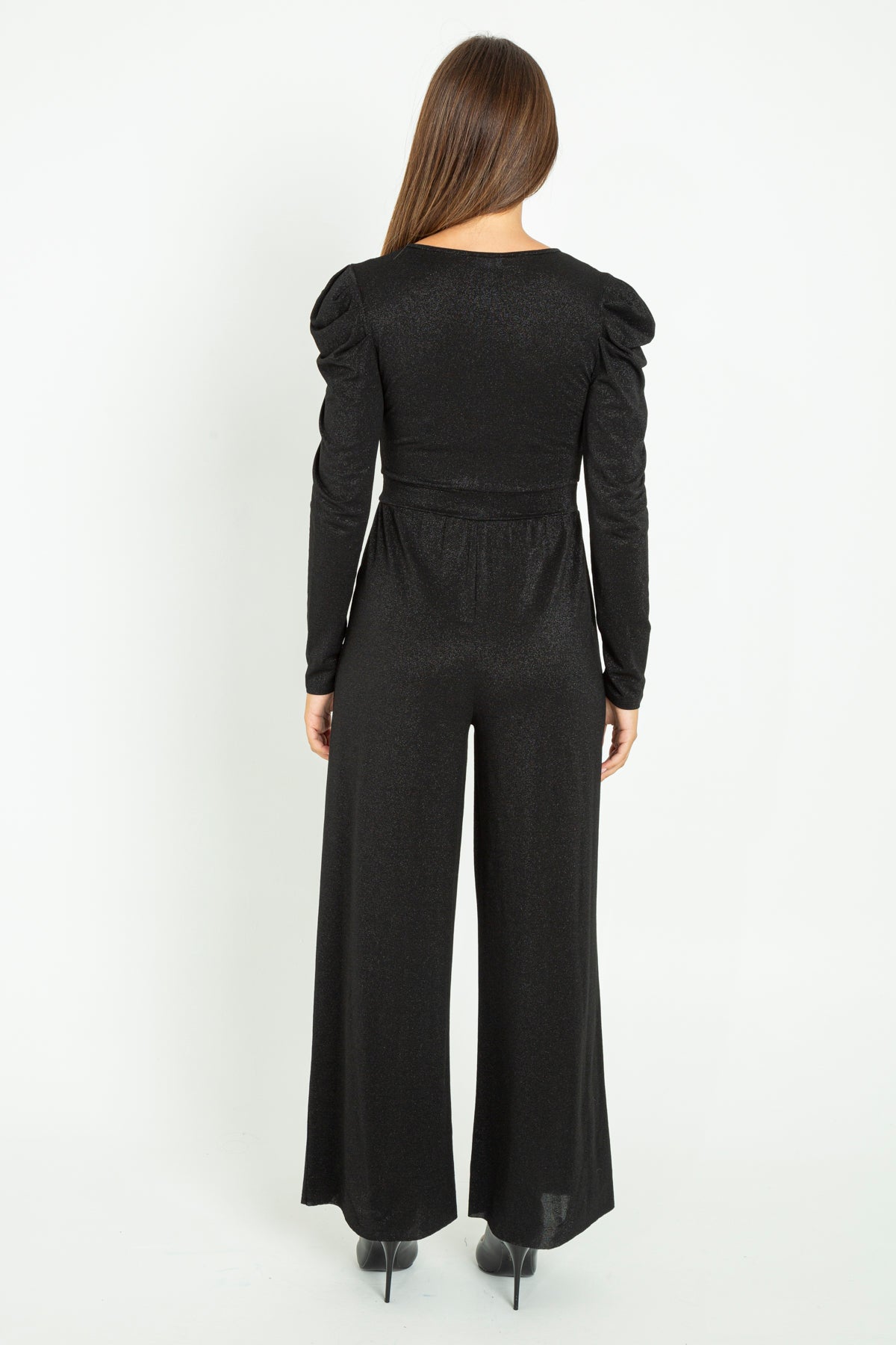 Long-leg lurex jumpsuit