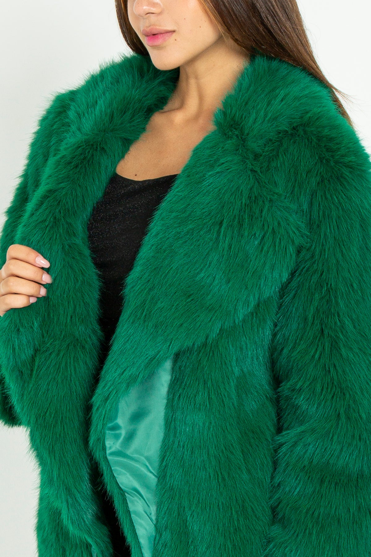 Solid color eco-fur fur