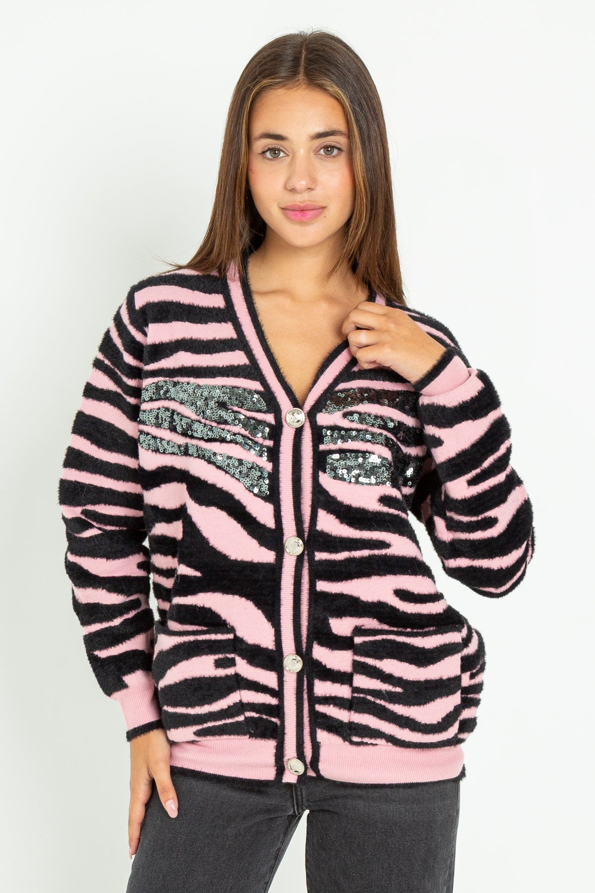 Animal print cardigan