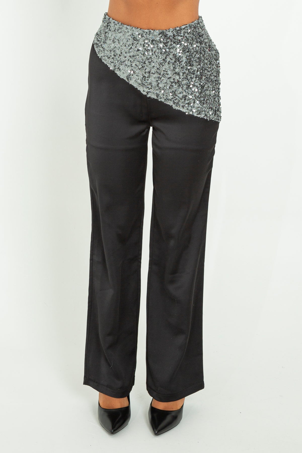 Palazzo pants with sequins