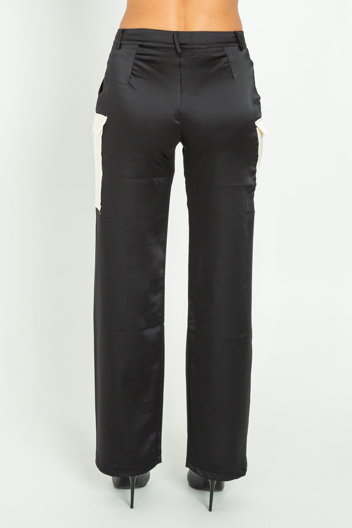 Satin palazzo trousers