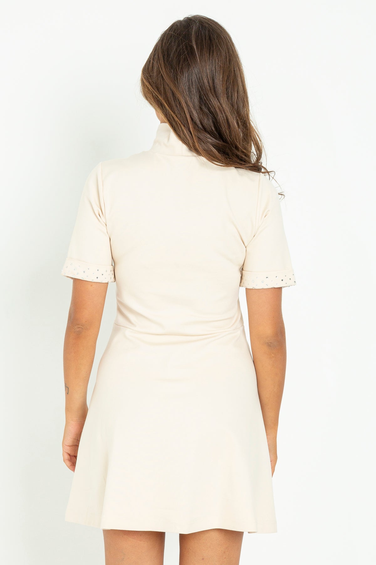 Milanese stitch sheath dress