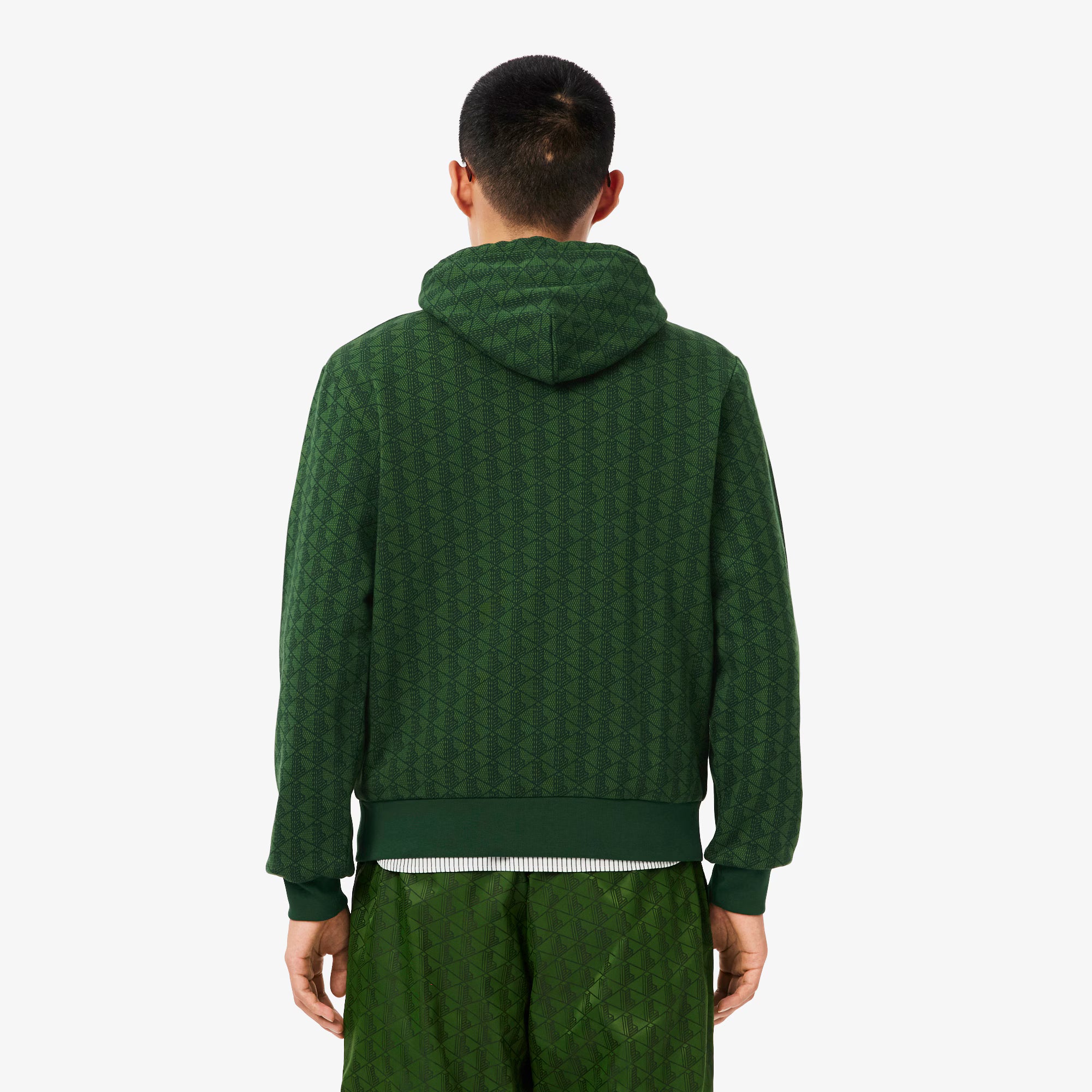 Felpa con cappuccio e monogramma