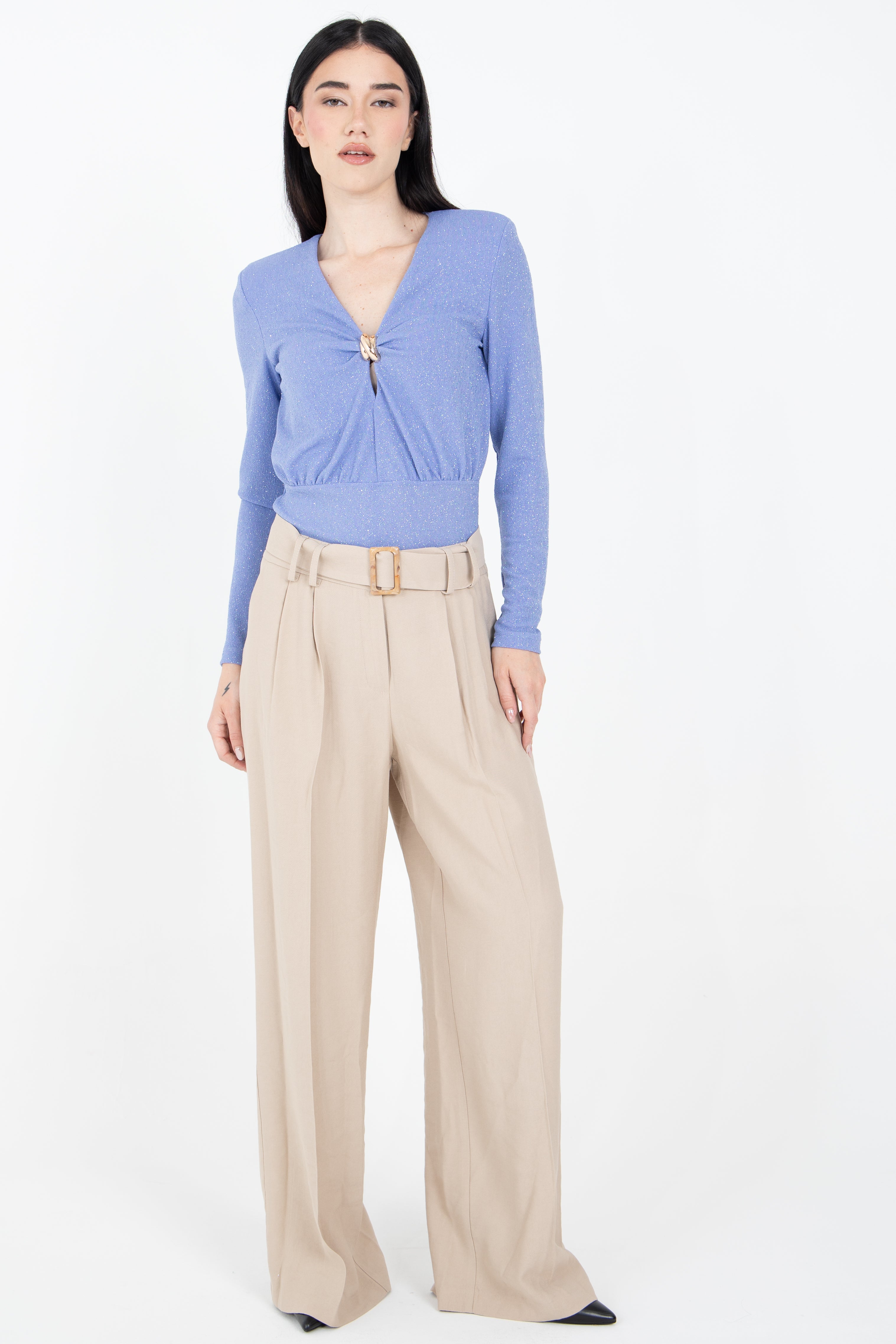 Body in tessuto lurex