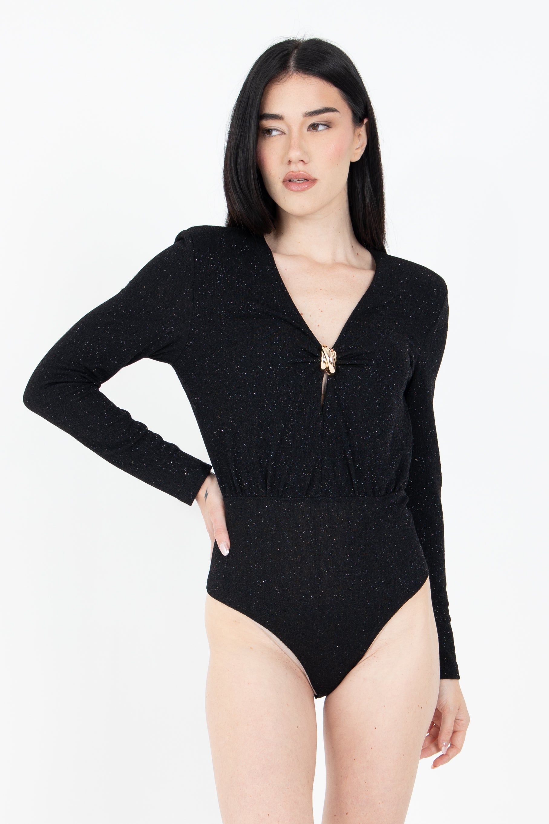Body in tessuto lurex