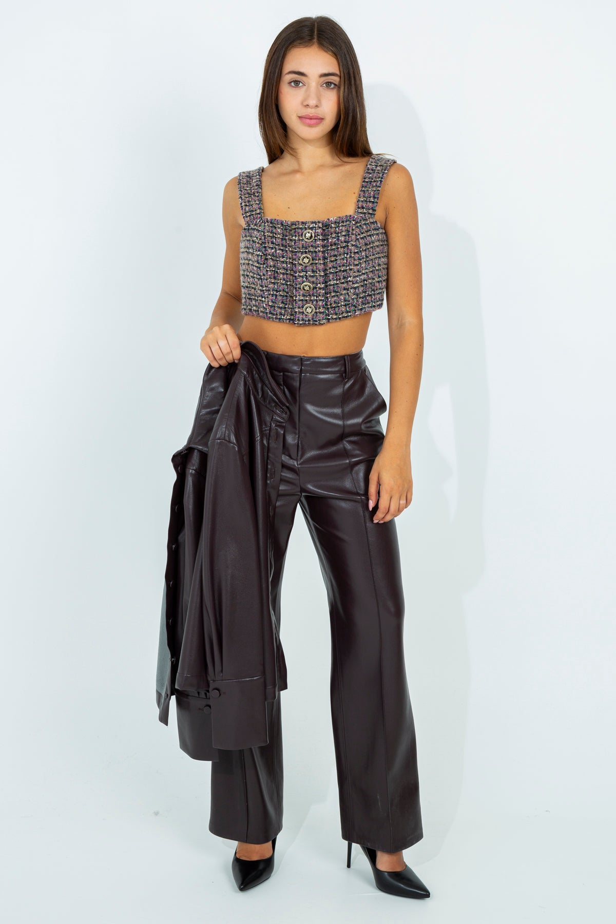 Wool Blend Crop Top