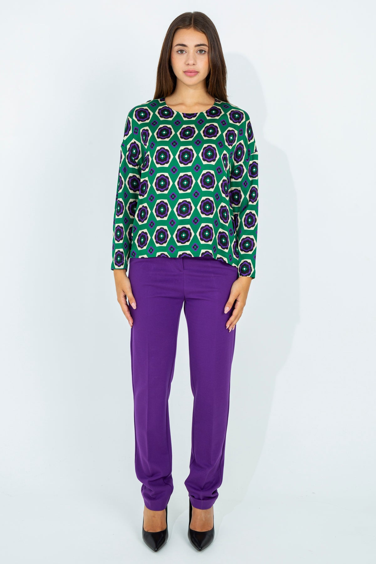 Viscose patterned blouse