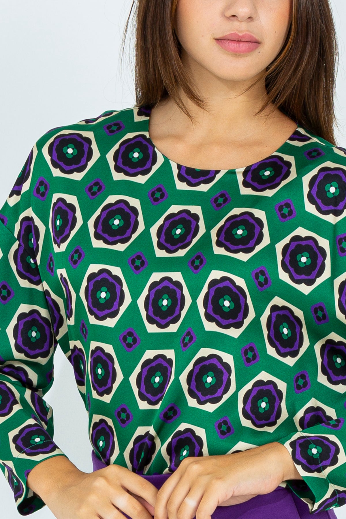 Viscose patterned blouse