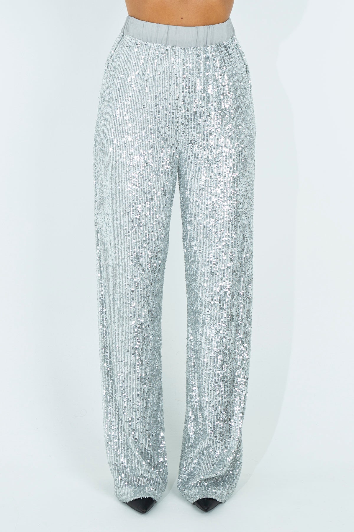 Full sequin palazzo pants