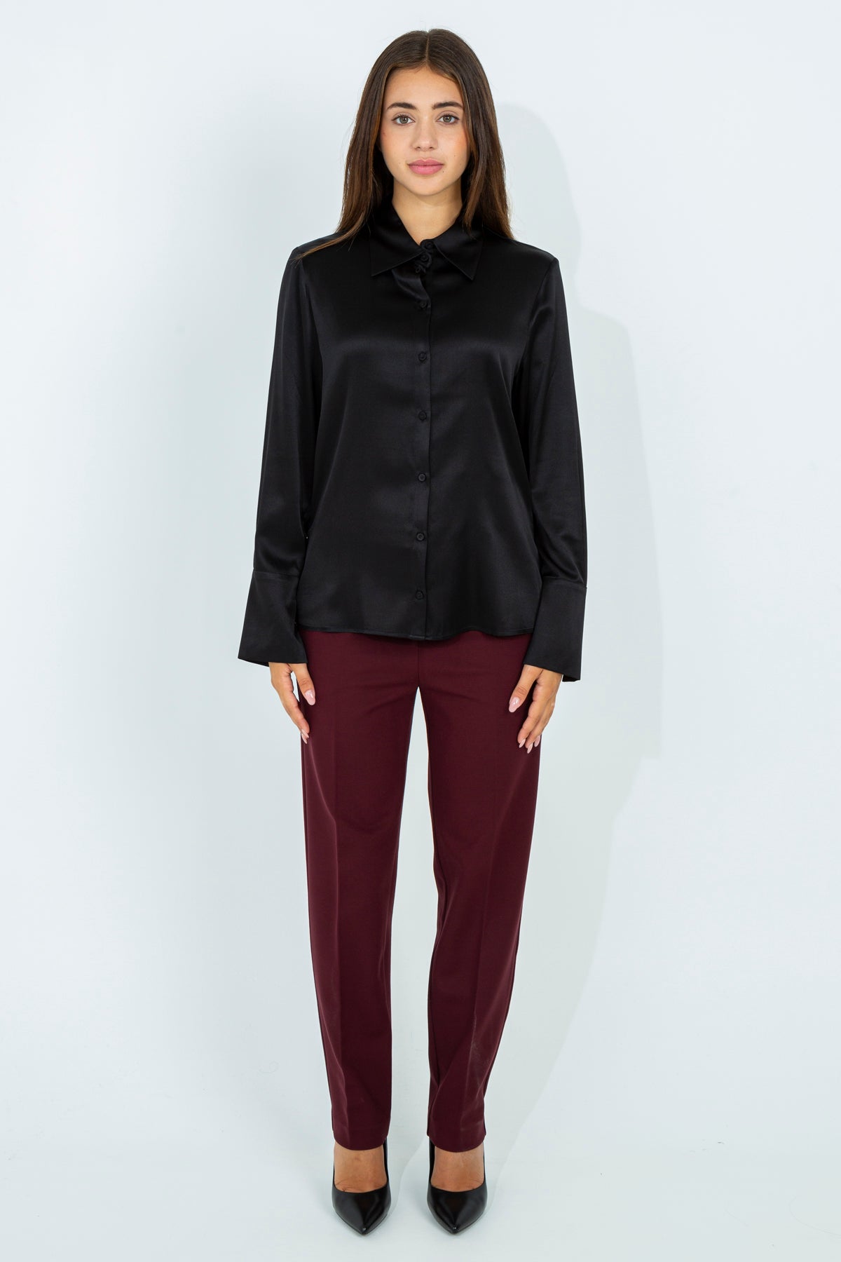 Milanese stitch trousers