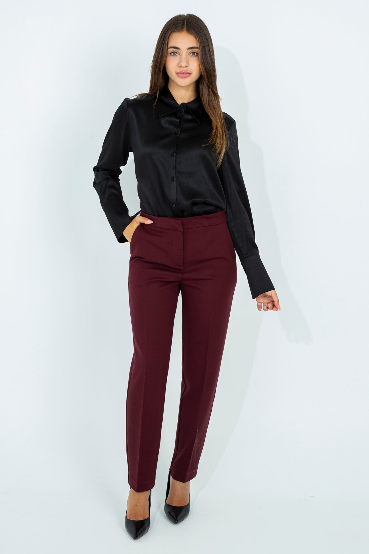 Milanese stitch trousers