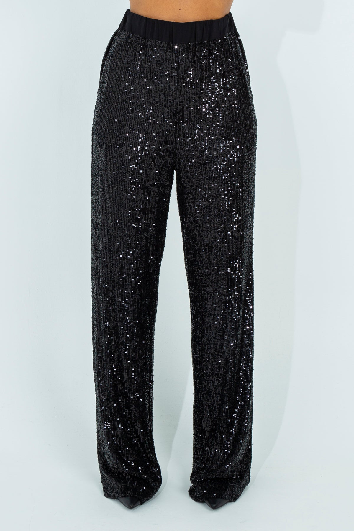 Pantaloni palazzo full sequin