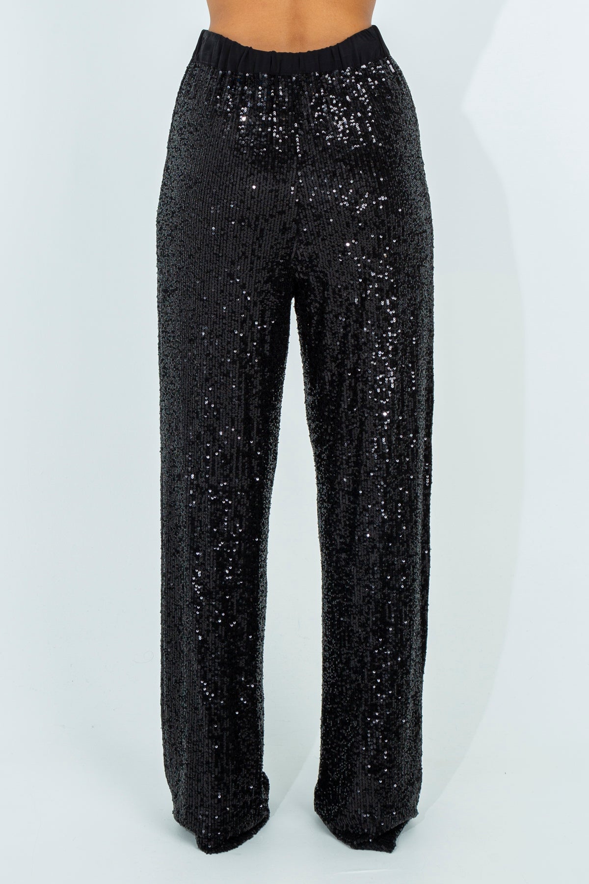 Pantaloni palazzo full sequin