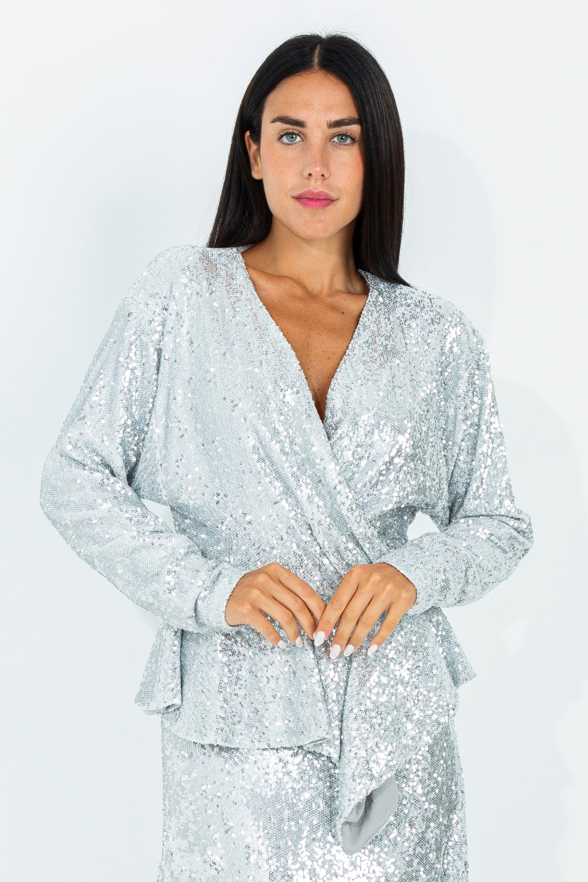 Allover sequin blouse