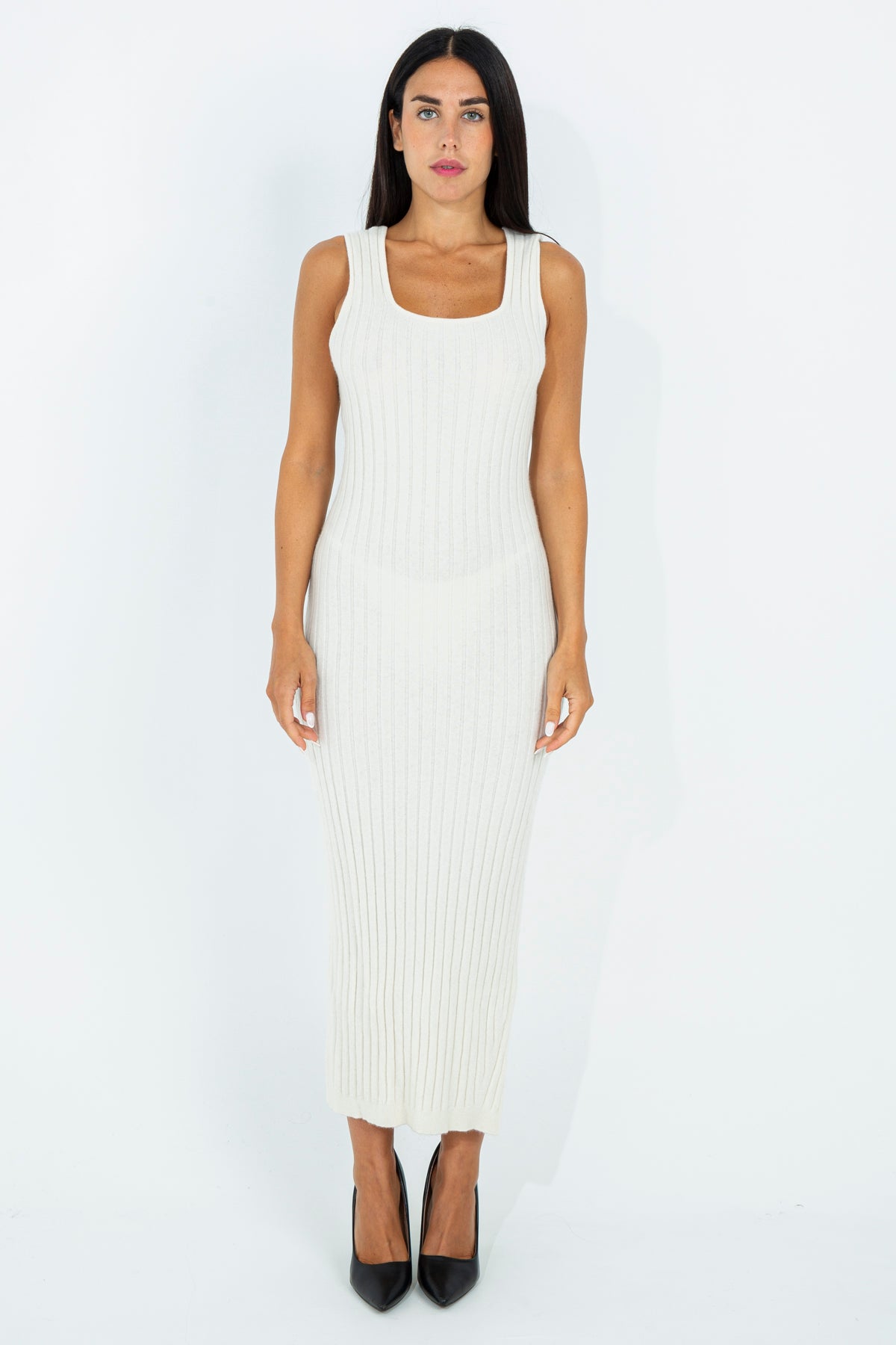 Ribbed Knit Sheath Dress