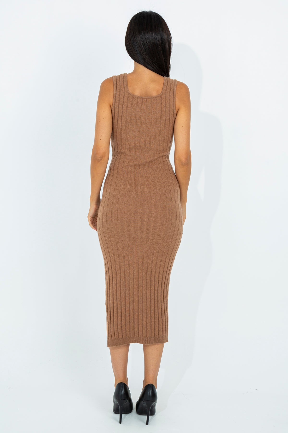 Ribbed Knit Sheath Dress