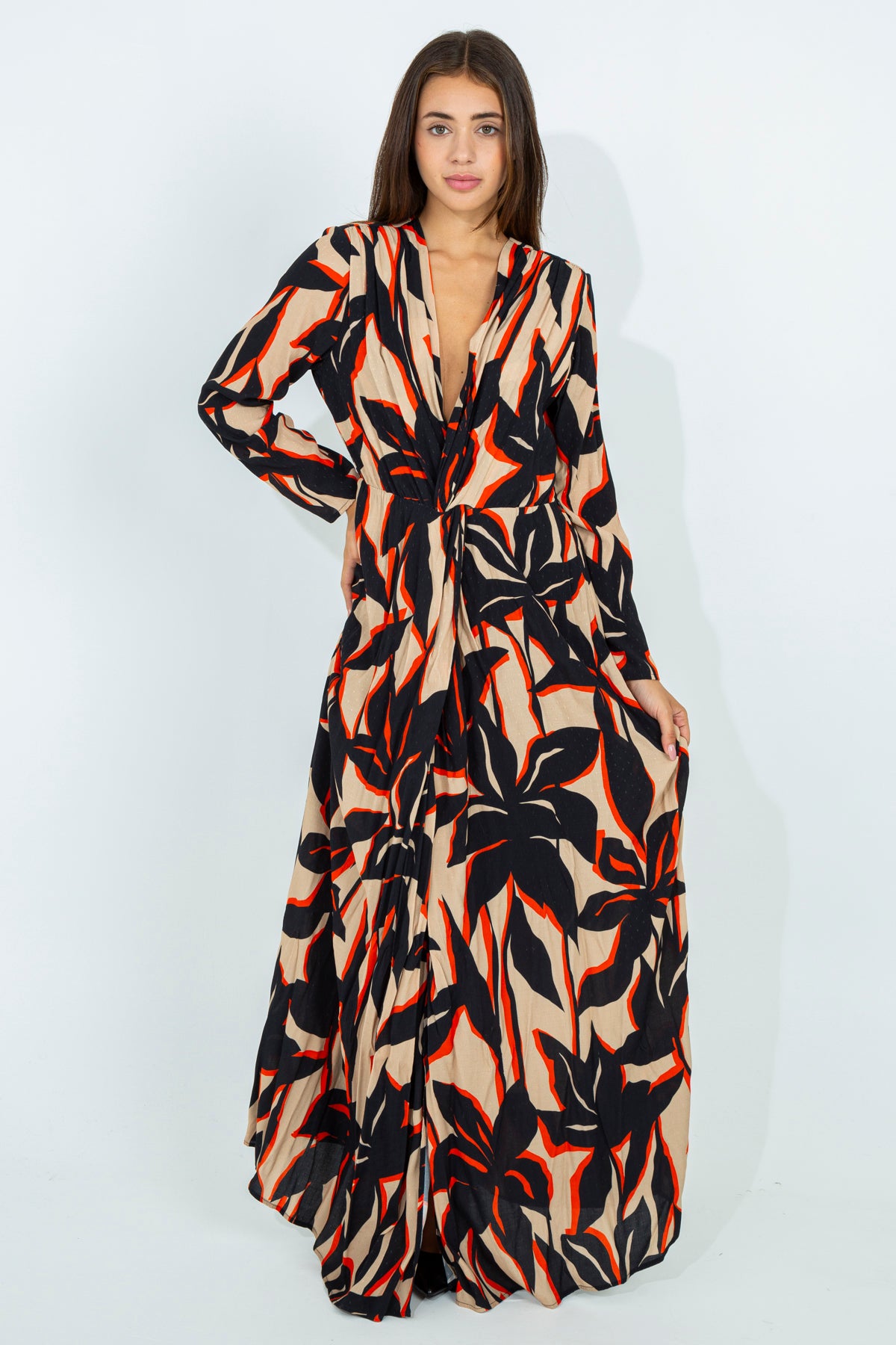 Patterned maxi dress