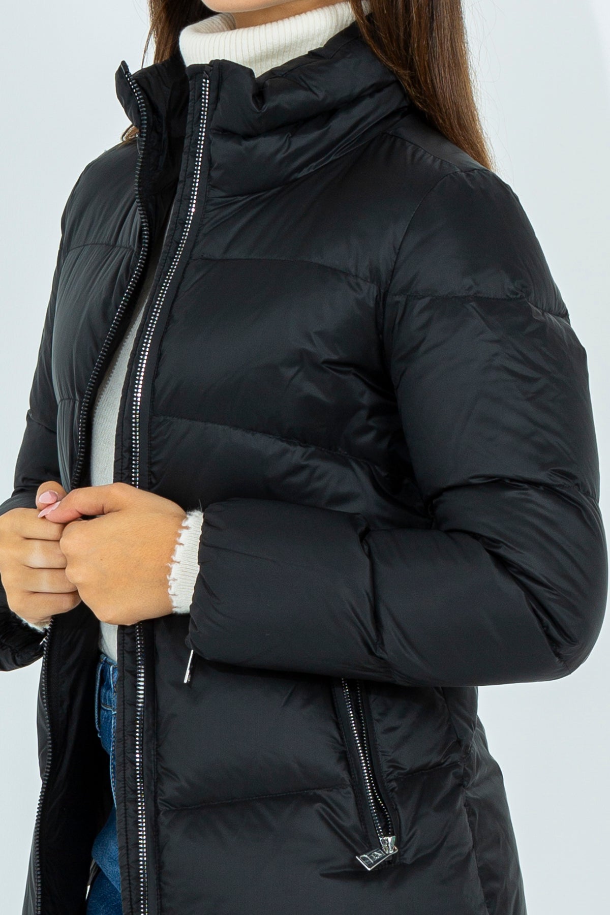 Waisted down jacket