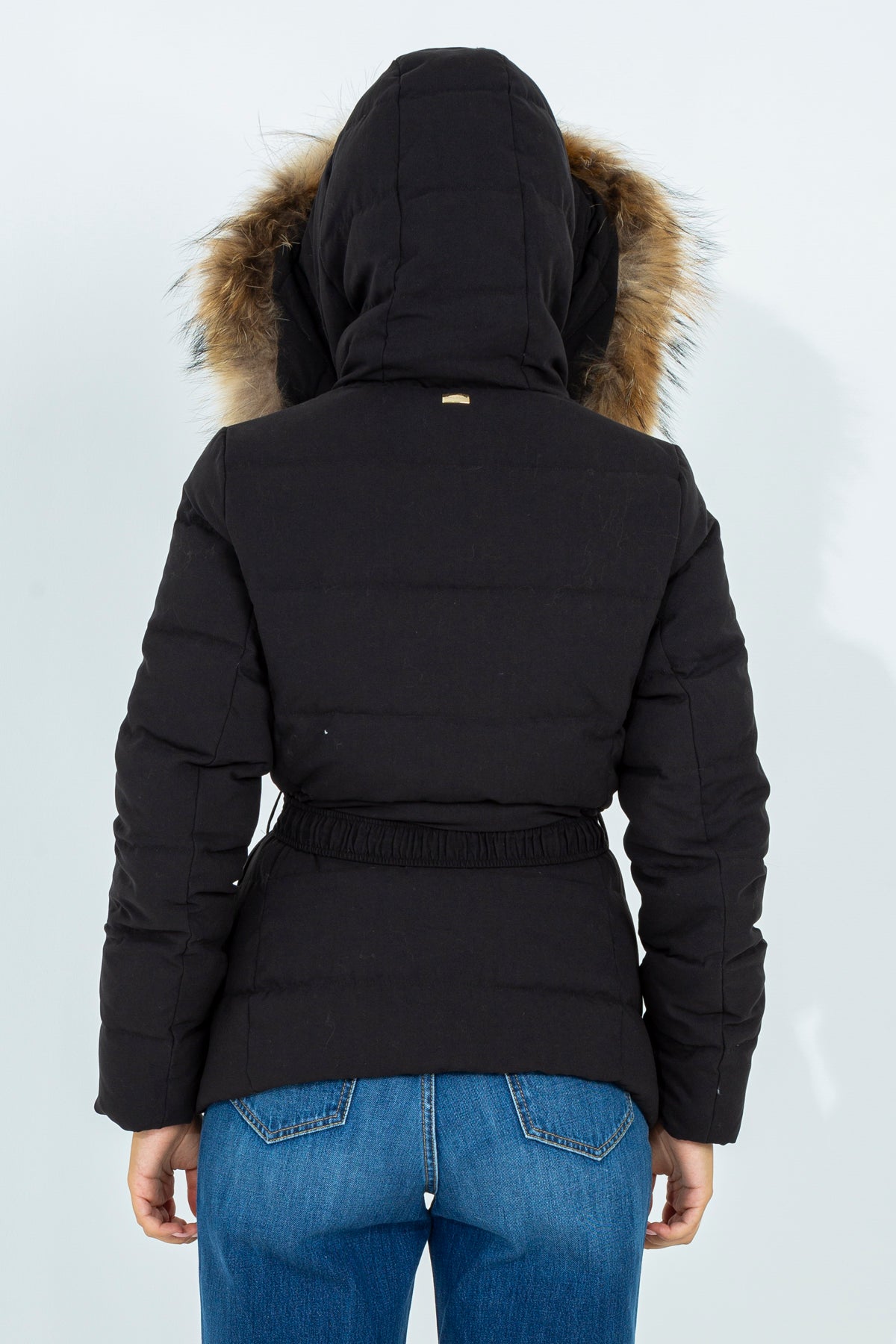 Short down jacket with fur