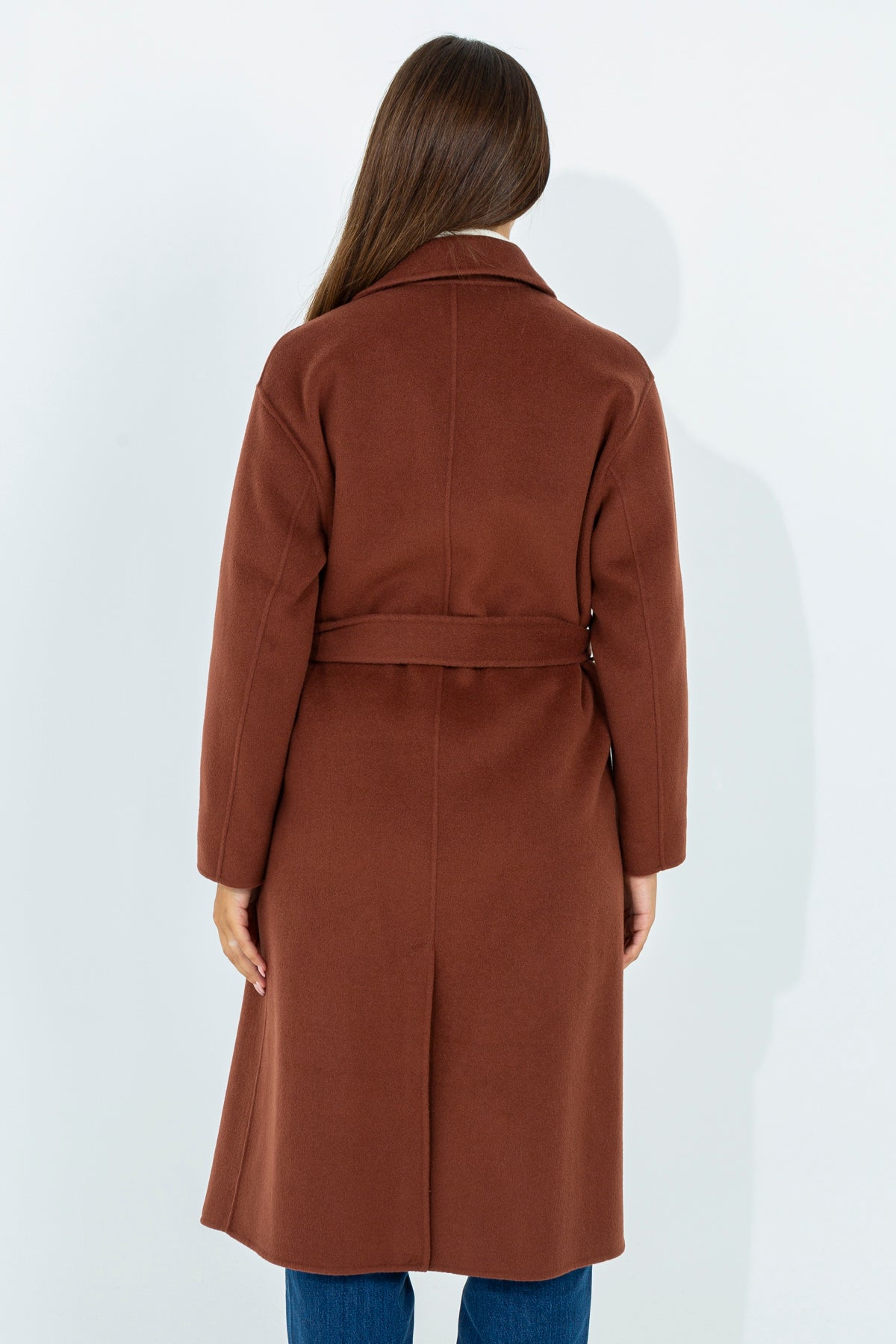 Long solid color coat